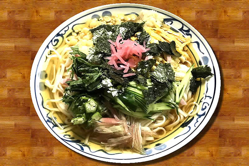 五目ぶっかけうどん