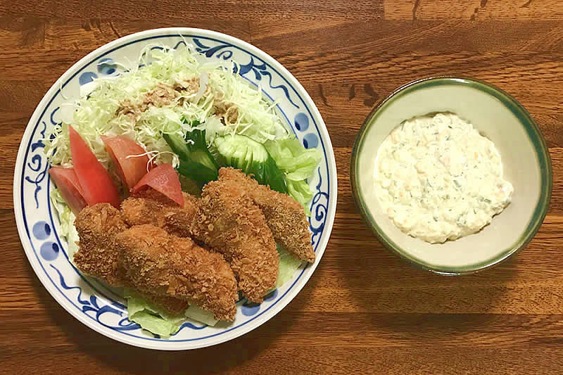 鮭のフライタルタルソース添え