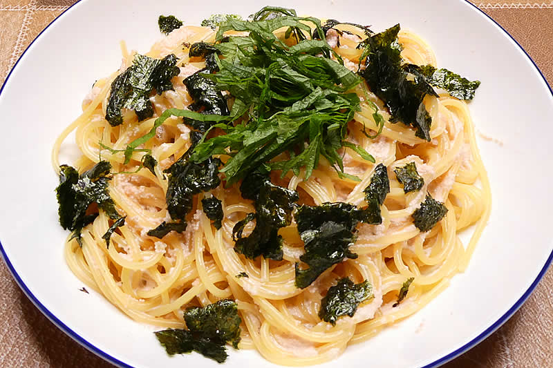 クリーム明太子パスタ