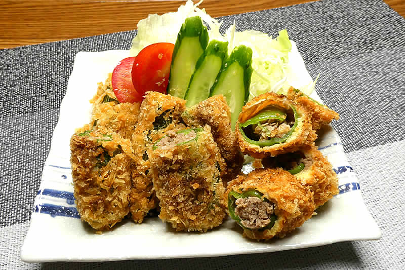 肉詰めししとう揚げ