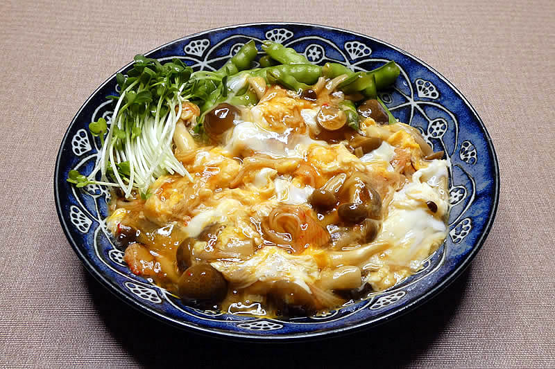 砂糖ざやの卵とじ