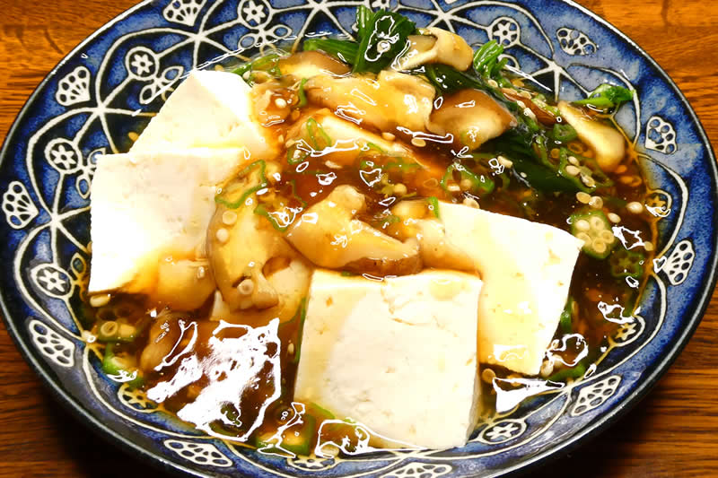 かれいの煮汁あんかけ豆腐